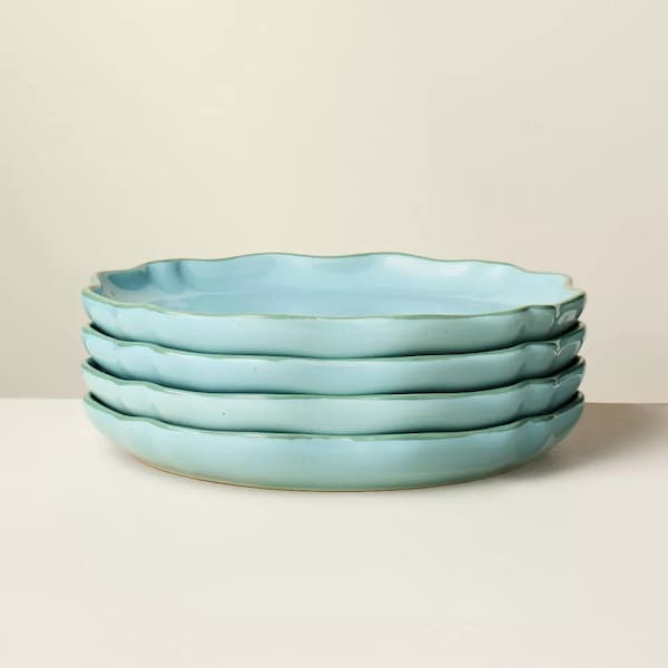 4pk 6.5" Irregular Edge Recycled Ceramic Appetizer